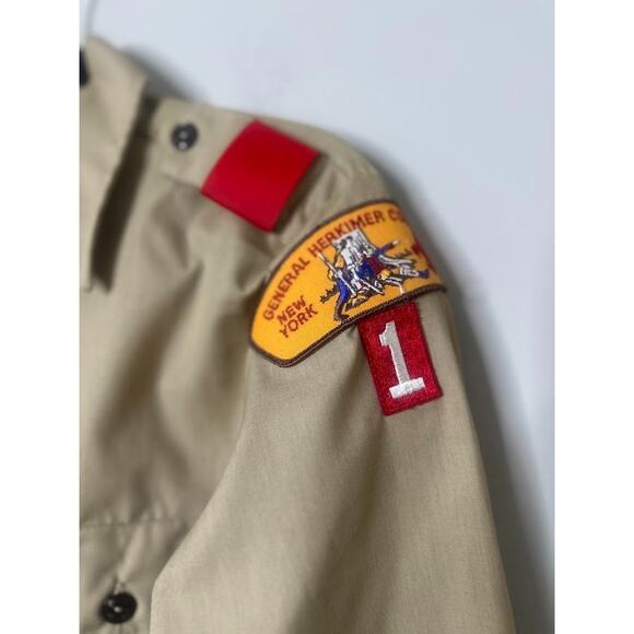 Boys Scouts of America Vintage Khaki Shirt Patches Mens Small Patches New York - Picture 2 of 13